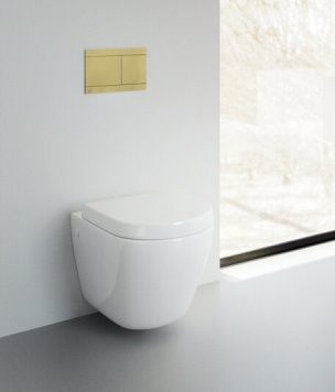 Cassøe Alca / Alcaplast indbygningscisterne 850 mm inkl. børstet messing skylleknap